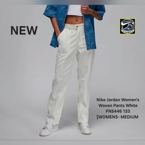 [W-M] Nike Jordan Women's Woven Pants White FN5446 133